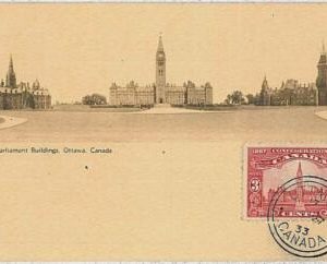 30218-CANADA- POSTAL STATIONARY -MAXIMUM CARD-1933Rare! Ottawa, ARCHITECTURE