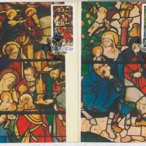 30212 - PORTUGAL -POSTAL HISTORY-MAXIMUM CARD-1983 (2)-Christmas, Glass Art,