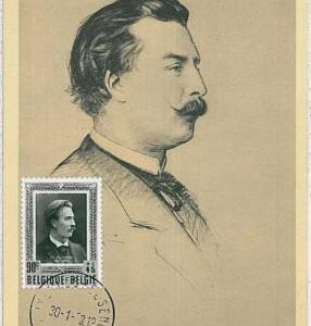 30234 -BELGIUM-POSTAL HISTORY-MAXIMUM CARD-1953- Charles De Coster, Literature,