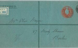 BK0827 - GB - POSTAL HISTORY -  REGISTERED private  STATIONERY to GERMANY  1902