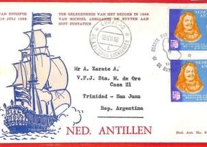 aa3578 - DUTCH  ANTILLEN - POSTAL HISTORY - FDC COVER to ARG  1966 Navy MAPS