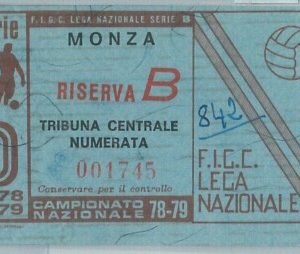 C0154 - Vecchio  BIGLIETTO PARTITA CALCIO - 1978 / 1979 : MONZA - RISERVA B
