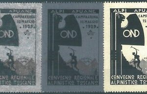 73634 - CHIUDILETTERE d'Epoca - LUCCA :  CONVEGNO ALPINISTICO - Set di 3 1929