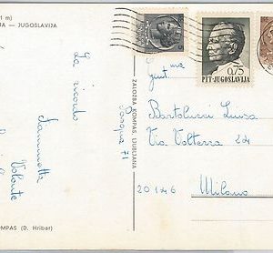 ITALIA REPUBBLICA - Storia Postale: CARTOLINA con SIRACUSANA +  Yugoslavia! 1971