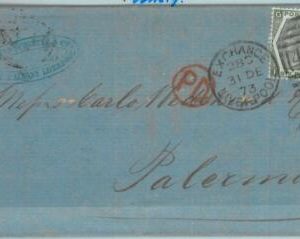 BK0760 - GB - POSTAL HISTORY - SG # 125  Pl 12 printing error on COVER  1873