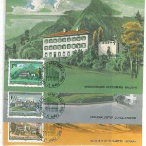 14727 - LIECHTENSTEIN  - ARCHITECTURE : 3 MAXIMUM CARD1985