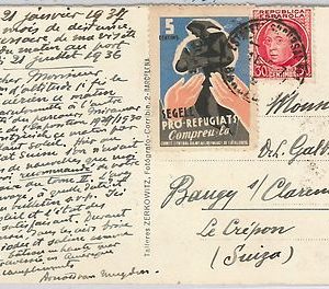 España - HISTORIA POSTAL: POSTAL con viñeta patriotica 1937