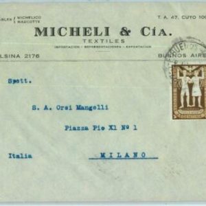 96749 - ARGENTINA - POSTAL HISTORY - Single Stamp on COVER to ITALY  1948