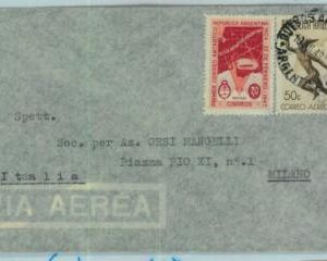 96744 - ARGENTINA - POSTAL HISTORY - Airmail COVER to ITALY  1948   $0.70