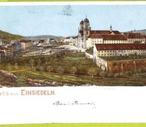 ad4211 - SWITZERLAND - Ansichtskarten VINTAGE POSTCARD-Gruss aus Einsiedeln-1901