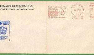 ZA1907 - MEXICO - POSTAL HISTORY - 1970 Red Mechanical Postmark AGFA PHOTO