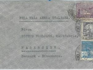 73781 - BRAZIL - POSTAL HISTORY -  COVER to DENMARK - LATI  flight  1940'S