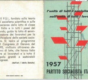 73705 - vintage document  TESSERA D'EPOCA - Partito SOCIALISTA ITALIANO 157