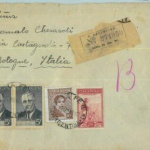 96731 - ARGENTINA - POSTAL HISTORY - Registered  Airmail COVER to ITALY 1946