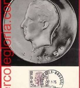 63453 -  Belgium - Postal History - MAXIMUM CARD - Coins ROYALTY - 1975