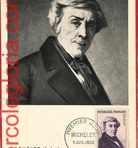 54606 - FRANCE - Postal History - MAXIMUM CARD  - Famous People, Michelet - 1953