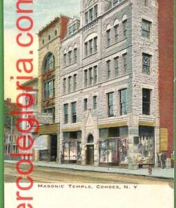 ah2226 - VINTAGE POSTCARD - MASONIC Temple, Cohoes, N.Y.