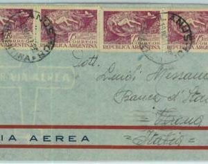 96735 - ARGENTINA - POSTAL HISTORY - NICE FRANKING Airmail COVER to ITALY  1947