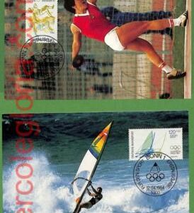ag7444 - GERMANY - Set of 3  MAXIMUM CARD - 12.04.1984 - Sport OLYMPIC GAMES