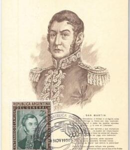 51389  - ARGENTINA -  POSTAL HISTORY: MAXIMUM CARD - 1950 San Martín POLITICS