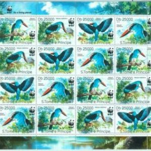 M1572 - S. TOME & PRINCIPE - ERRORE, SCHEDA MISSPERF 2014: Uccelli, WWF, Fauna