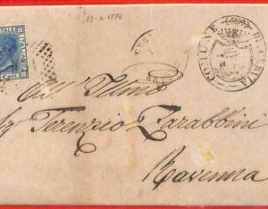 aa3201 - ITALY - POSTAL HISTORY - FANCY CANCEL on early COVER 1876 Cervia DEER