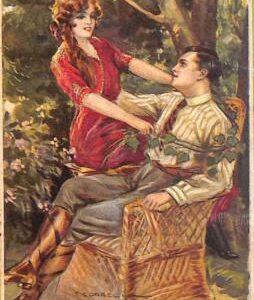ab6750 - VINTAGE POSTCARD - Glamour Ladies Donnine - ARTIST SIGNED -  CORBELLA