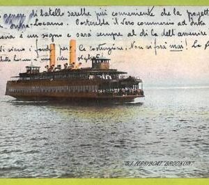 af7486 - USA-VINTAGE POSTCARD  Ansichtskarten  -1910  SHIP  Ferryboat "Brooklyn"