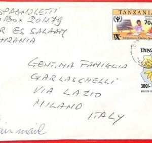 aa3818 - TANZANIA - POSTAL HISTORY - AIRMAIL COVER to ITALY 1996 Bananas FRUIT