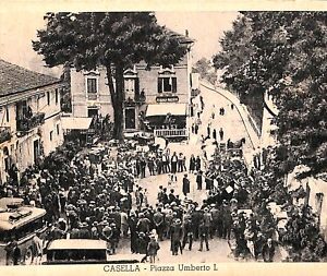 ab2343 -  CARTOLINA D'EPOCA GENOVA  Provincia : Casella - Piazza Umberto I