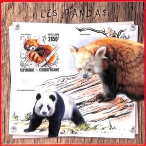 A3917 - Central African Rep - ERROR IMPERF, Souvenir sheet: 2016, Panda Bears