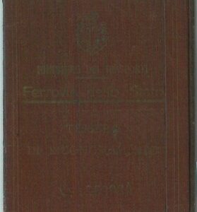 87256  - Vintage document DOCUMENTO D'EPOCA: Tessera Ferroviaria  1922