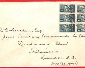 aa3813 - SOUTH AFRICA - POSTAL HISTORY -  2 1/2 rate on COVER to  ENGLAND 1940's