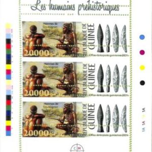 A8065 - REP.GUINEE - ERROR MISPERF  Stamp Sheet - 2021 Prehistorics People