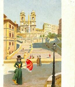 ab0586 - POSTAL VINTAGE - ROMA Ciudad: Trinità dei Monti