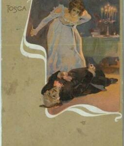 91735 - Vintage ILLUSTRATED POSTCARD - THEATER / Opera: TOSCA # 7 Metlicovitz