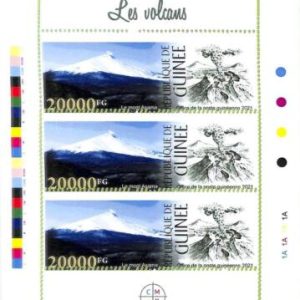 A8083 - REP.GUINEE - ERROR MISPERF  Stamp Sheet - 2021 Geology VOLCANOS