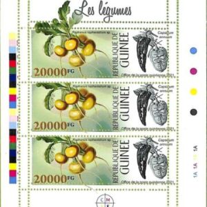 A8076 - REP.GUINEE - ERROR MISPERF  Stamp Sheet - 2021 Plants legumes