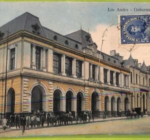 af1496 - CHILE - Vintage Postcard  - Los Andes - Gobernacion - 1911
