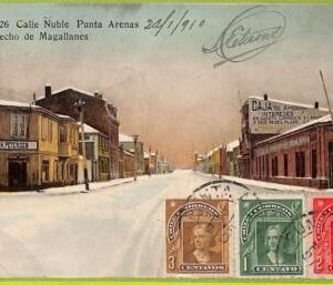 af1507 - CHILE - Vintage Postcard  - Magallanes - Calle Nuble Punta Arenas -1910