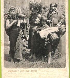 aa5565 - CHILE - Vintage Postcard - Mapuche con sus Hijas