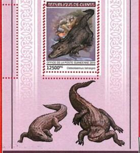 A1942 - GUINEA, ERROR: MISSPERF, SOUVENIR SHEET - 2019, Crocodiles