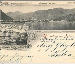 55818 -- CARTOLINA d'Epoca - LAGO MAGGIORE:  Intra  1904 -- BELLA!