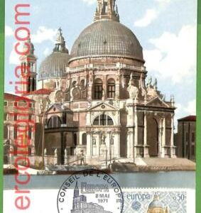 45961  - FRANCE - MAXIMUM CARD - 1971  - EUROPA, Architecture