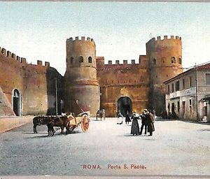 ab0354 - CARTOLINA D'EPOCA - ROMA Città : Porta S. Paolo