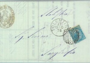 89506 - REGNO - STORIA POSTALE - Annullo NUMERALE su BUSTA: MARCHE Tolentino