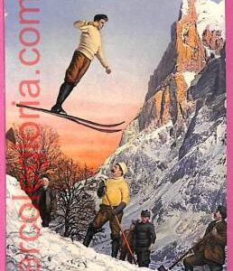 af9384 -   VINTAGE POSTCARD  Ansichtskarten - Winter Sport Skiing