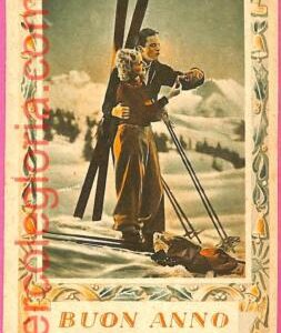 af9368 -   VINTAGE POSTCARD  Ansichtskarten - Winter Sport Skiing