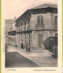 af1333 - BOLIVIA - Vintage Postcard -  La Paz - Universidad y Colejio Nacional