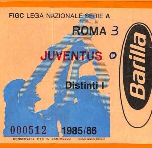 C0745 - Vecchio BIGLIETTO PARTITA CALCIO - ROMA VS JUVENTUS